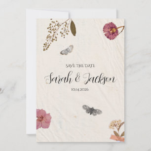 Shabby Chic Hochzeit Pressed Blume Einladung