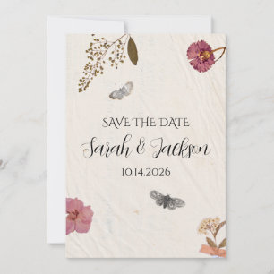 Shabby Chic Hochzeit Pressed Blume Save The Date