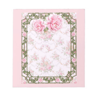 Shabby Chic Hübsch Peonies Notizblock