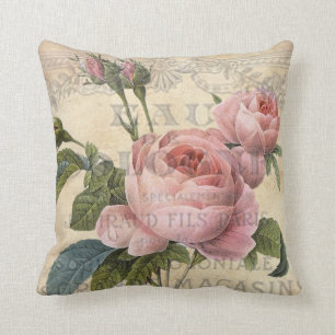 Shabby Chic, hübsch rosa Rosa, Frankreich,  Kissen