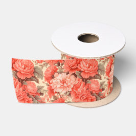 Shabby Chic-Korallen-Blume Satinband