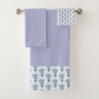 Shabby Chic Lavendel Country Charm Floral Badhandtuch Set