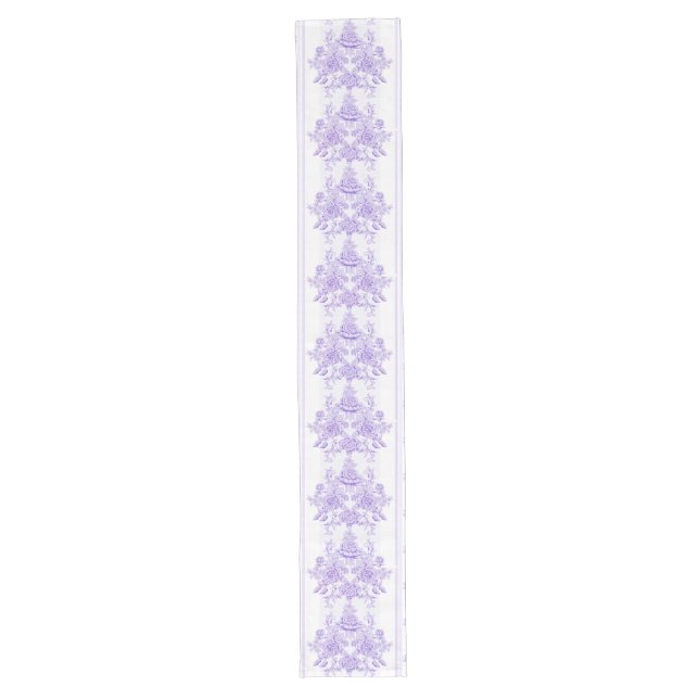 Shabby Chic, Lavendel, Handtuch, Blumenmuster, Vik Großer Tischläufer (Vorderseite)