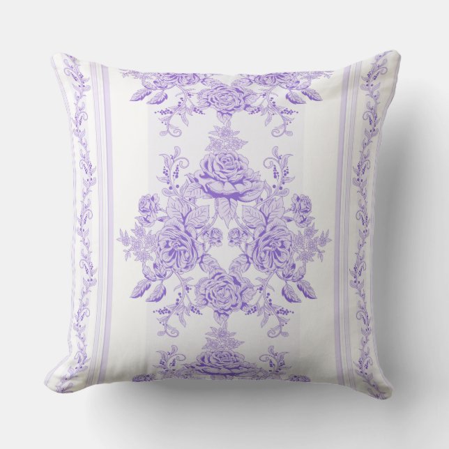 Shabby Chic, Lavendel, Handtuch, Blumenmuster, Vik Kissen (Vorderseite)
