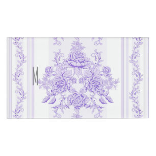 Shabby Chic, Lavendel, Handtuch, Blumenmuster, Vik Namenschild