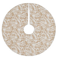 Shabby Chic-Leinwand u. Spitze-Baum-Rock