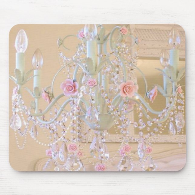 Shabby Chic-Leuchter-Mausunterlage Mousepad (Vorne)