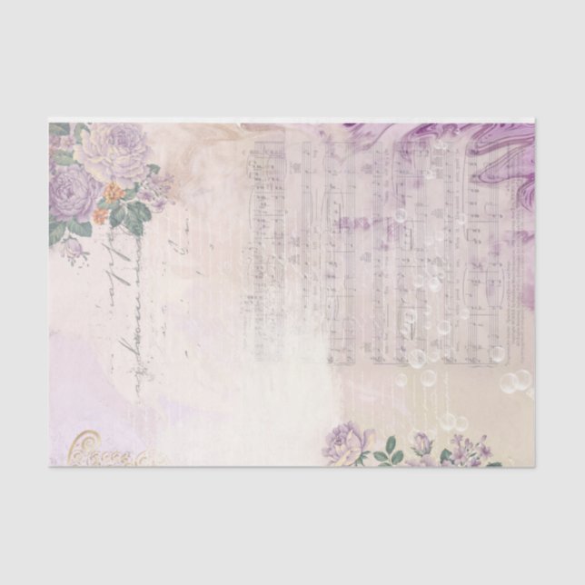 Shabby Chic Lilac Serie Design 1 Seidenpapier (Vorderseite)