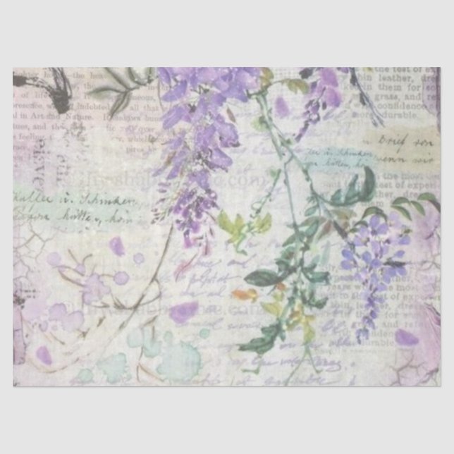 Shabby Chic Lilac Serie Design 7 Seidenpapier (Vorderseite)