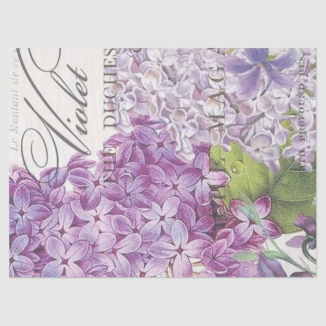 Shabby Chic Lilac Serie Design 9 Seidenpapier (Vorderseite)