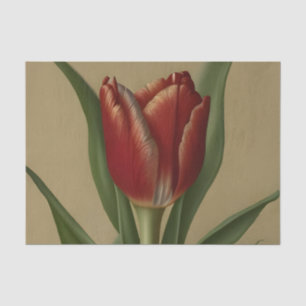 Shabby Chic Lovely Red Tulip Seidenpapier