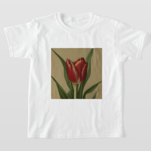 Shabby Chic Lovely Red Tulip T-Shirt