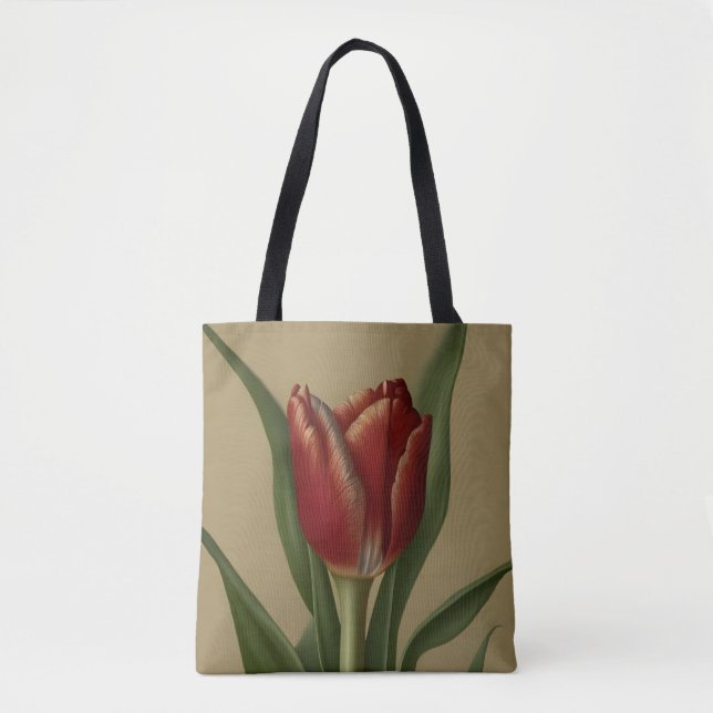 Shabby Chic Lovely Red Tulip Tasche (Vorderseite)