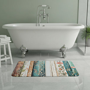 Shabby-Chic-Mischmuster Badematte