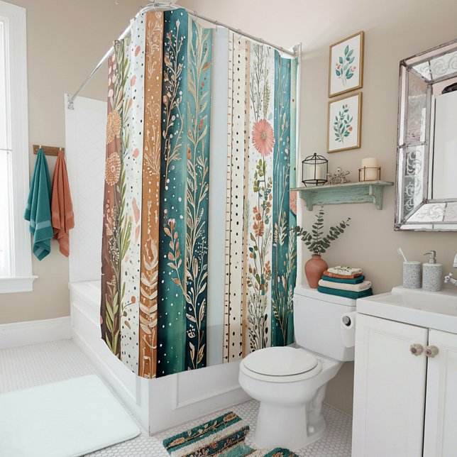 Shabby Chic-Mischmuster Duschvorhang (Von Creator hochgeladen)