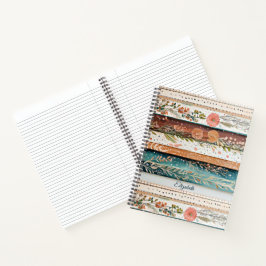 Shabby Chic-Mischmuster personalisiert Notizbuch