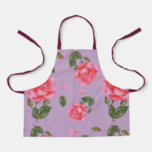 Shabby Chic mit rosa Rosen Muster Schürze