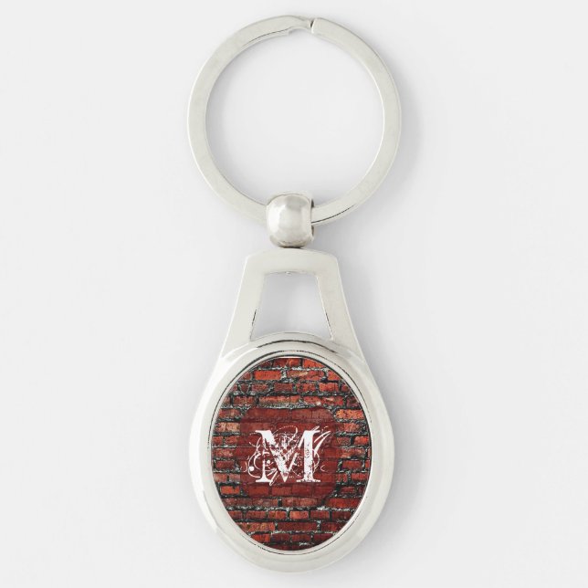 Shabby Chic-Monogramm-Schlüsselkette Schlüsselanhänger (Vorderseite)