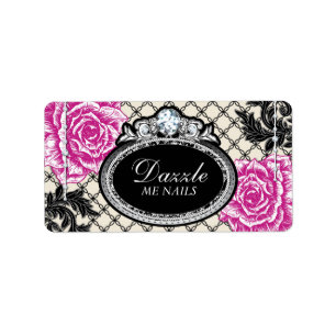 Shabby Chic Nail Salon Labels Adressaufkleber