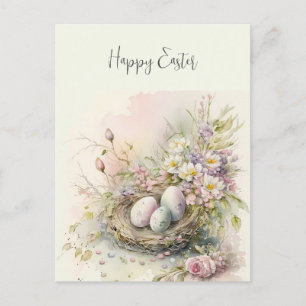 Shabby Chic Ostern Aquarell Postkarte