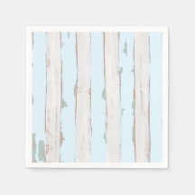 Shabby Chic Pastel Blue Stripe Napkins