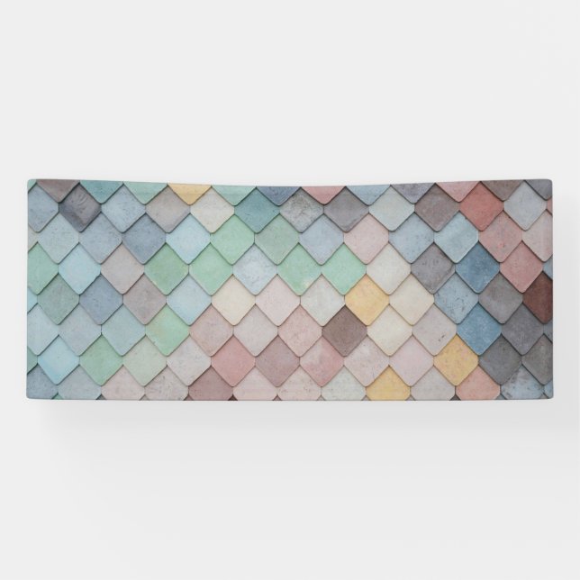 Shabby Chic Pastel Tiles Banner (Horizontal)