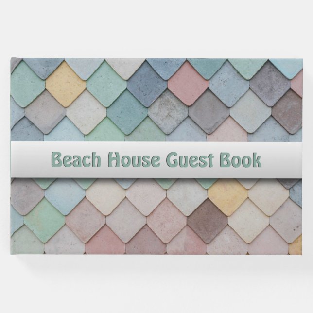 Shabby Chic Pastel Tiles Gästebuch (Vorderseite)