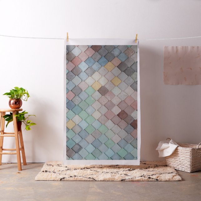 Shabby Chic Pastel Tiles Stoff (Beispiel)