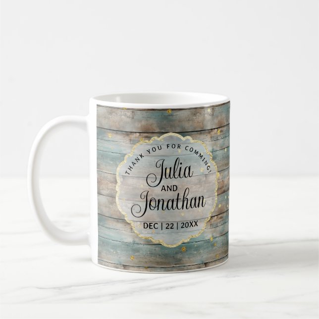 Shabby Chic Pastel Wood Vielen Dank Kaffeetasse (Links)