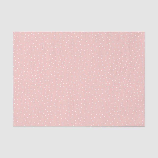 Shabby Chic Pastell Pink & White Polka Dot Muster Seidenpapier (Vorderseite)