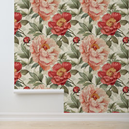 Shabby Chic-Peony Blumendekor Tapete
