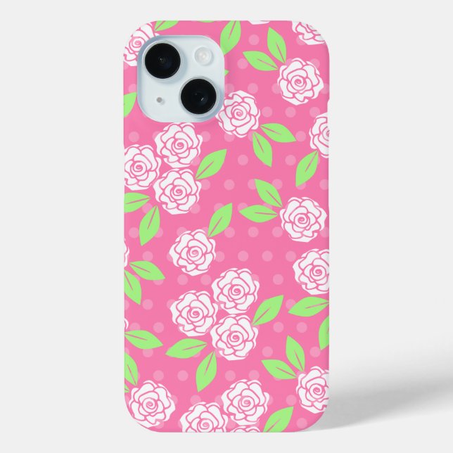 Shabby Chic Pink Floral Case-Mate iPhone Hülle (Rückseite)