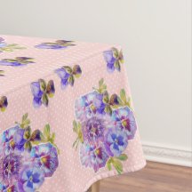 Shabby Chic Pink Pansy Floral Tablette