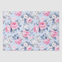 Shabby Chic Pink Roses Seamless Pattern