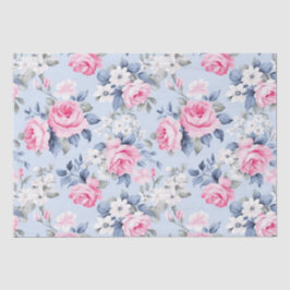 Shabby Chic Pink Roses Seamless Pattern Seidenpapier
