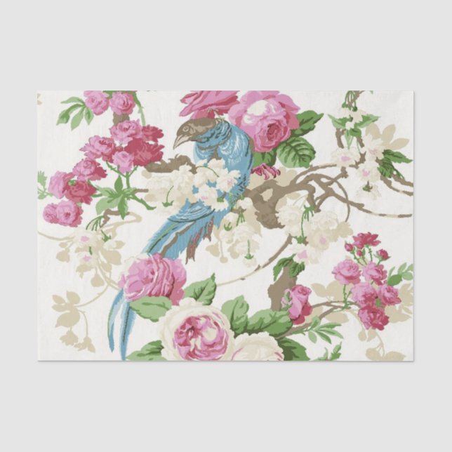 Shabby Chic Pink Serie Design 4 Seidenpapier (Vorderseite)