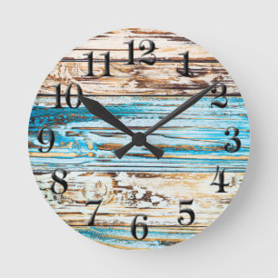 Shabby Chic Plage Plages Patinés Plages Horloge Oc