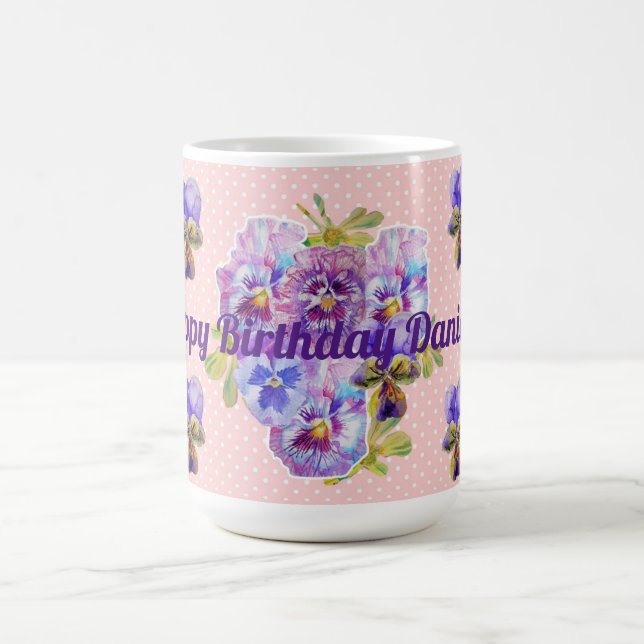 Shabby Chic Pretty Rose Pansement floral Dot Mug (Centre)