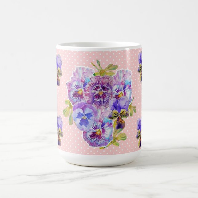 Shabby Chic Pretty Rose Pansement floral Dot Mug (Centre)