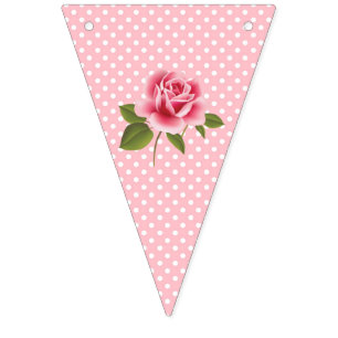 Shabby Chic Rosa Aquarelle Bläserei Wimpelkette