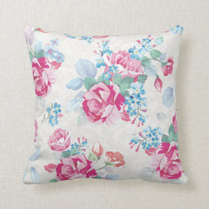 Shabby Chic, rosa blumengeschmückt, trendig, mädch Kissen
