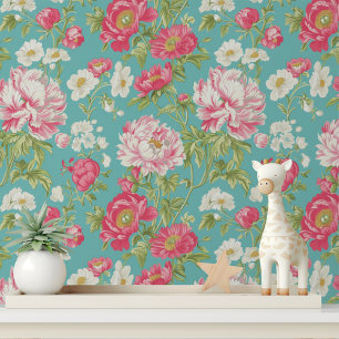 Shabby Chic Rosa Floral Peel und Stick Tapete