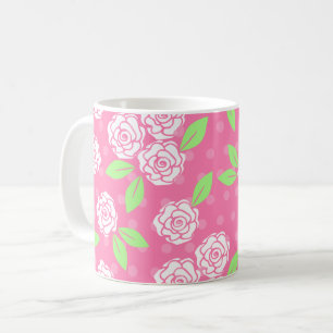 Shabby Chic Rosa Grüne Weibchen Kaffeetasse