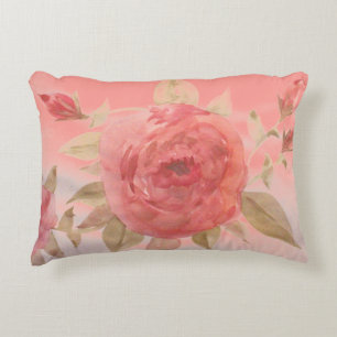 Shabby Chic Rosa Korallenwasser Dekokissen