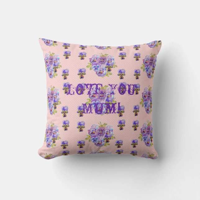 Shabby Chic Rosa Liebe Rosa Maulkissen Kissen (Vorderseite)