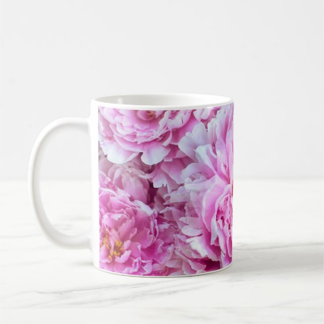 Shabby Chic Rosa Pastellfarben Rosa Erdnüsse Kaffeetasse (Links)