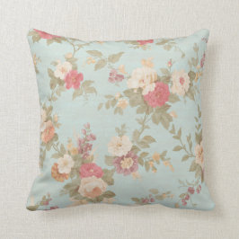 Shabby Chic Rosa Rosa Blume Blau Kissen