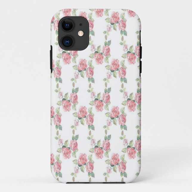 Shabby Chic Rosa Rose Case-Mate iPhone Hülle (Rückseite)