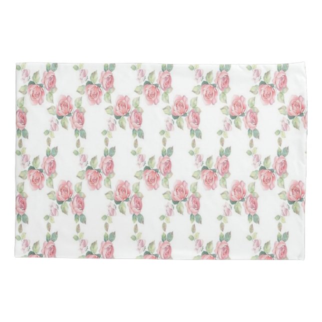 Shabby Chic Rosa Rose Kissenbezug (Rückseite)