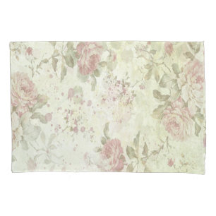 Shabby Chic Rosa Rosen Blumen Kissenbezug